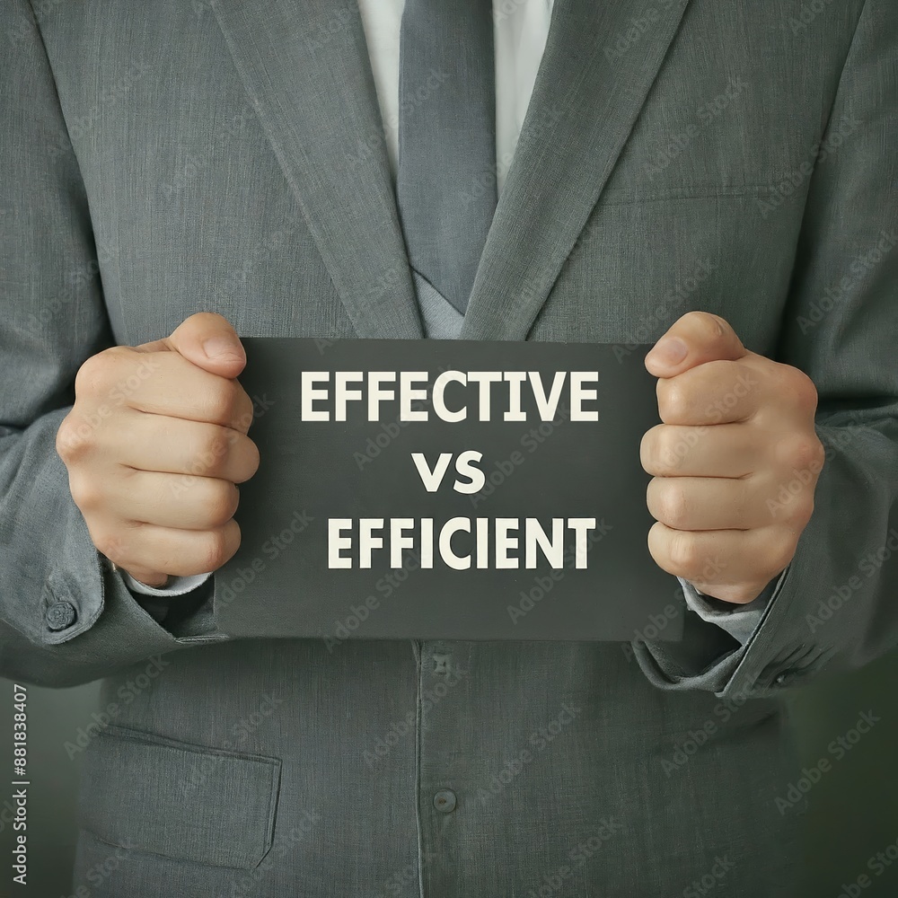 Effective vs Efficient - two options - difference between effectiveness and efficiency. Performance of activities and realizations. Question of productivity and functionality