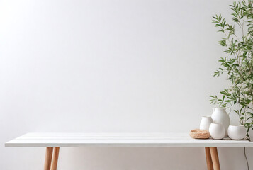 white chair and table