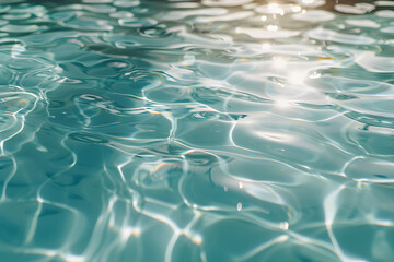 Wall Mural - Texture of water in swimming pool for background