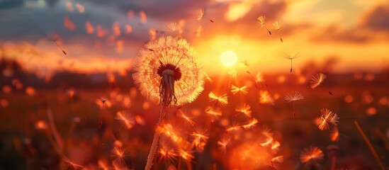 Wall Mural - Dandelion Sunset