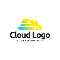 Wall Mural - Creative cloud vector logo design template