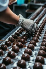 Wall Mural - Chocolate production line worker