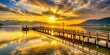 © Sujid - Golden sunrise over Salmon Arm Wharf on Shuswap Lake in BC, Canada , sunrise, Golden, Salmon Arm Wharf, Shuswap Lake, BC