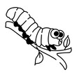 © Prosymbols - A hand drawn icon of caterpillar insect