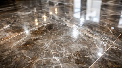 Poster - Polished marble floor texture background