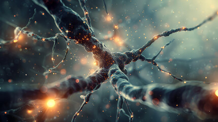 Neuron Cells building a neural network

