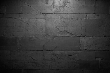 Sticker - Black grey rough texture concrete brick wall background