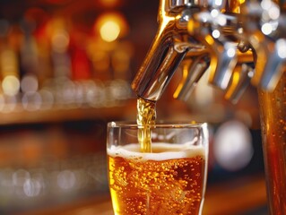 Beer Pouring at Bar