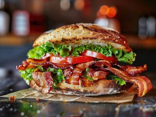 Wall Mural - Bacon Lettuce Tomato Sandwich