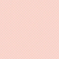 Aufkleber - Waffle background seamless pattern in trendy pastel pink colors. Vector illustration 
