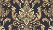 © Nazia - Royal Floral Damask Pattern - Elegant Seamless Wallpaper with Ornate Floral Design, Vintage Style Textile Background