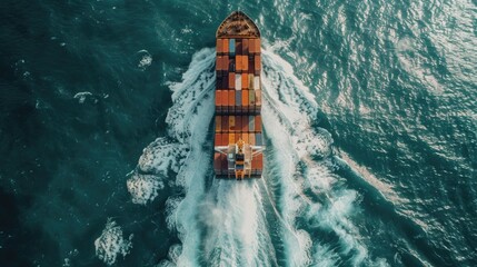 Sticker - Container Ship at Sea