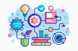 © Ishraq - Icon for a STEM Workshop vector illustration
