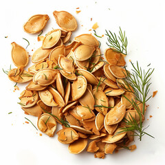 Wall Mural - Roasted pumpkin seeds with dill pickled