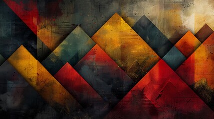 Poster - Abstract Geometric Design with Vibrant Colors