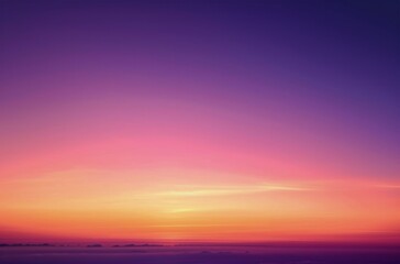 Wall Mural - Colorful Sunset Over Horizon With Clouds in the Sky