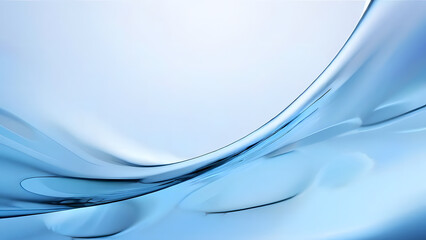 Wall Mural - abstract white and blue glassy liquid modern background