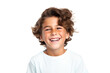 © venusvi - Joyful young boy grinning and smiling broadly Isolated on white background