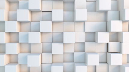 Wall Mural - abstract background with white cubes in a grid pattern, creating a modern and minimalist design perf