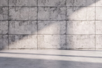 Canvas Print - Abstract concrete wall background with shadow and light, perfect for modern industrial design concepts and architectural presentations.