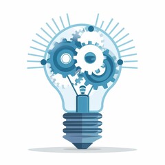A light bulb in the concept of new technology and innovation.