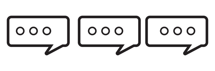 Wall Mural - chat icon set. speech bubble icon vector