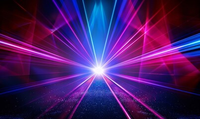 Wall Mural - for banners, postcards, illustrations, generative ai tools created neon futuristic flashes on black 