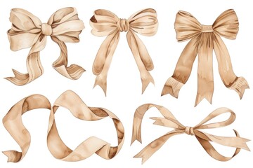 Canvas Print - A collection of four bows with unique designs and patterns