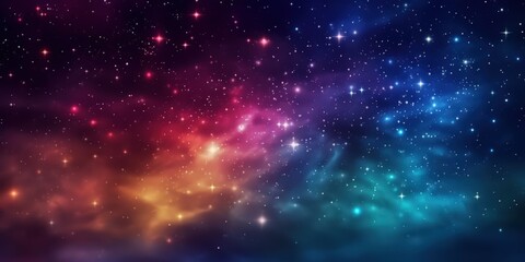 Wall Mural - cosmic nebula with twinkling stars