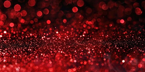 Wall Mural - Red Glitter Sparkle Bokeh Background