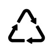 © Tupungato - Recycle PNG simple icon. Garbage processing recycling material symbol sign. Transparent isolated PNG.