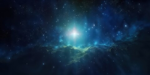 Wall Mural - Cosmic Landscape: A Starry Night Sky