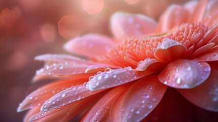 Wall Mural - macro shot of petal flower with blue pink pastel color