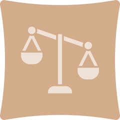 Canvas Print - Justice Scale Glyph Art Box Icon