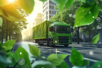 Wall Mural - Eco Transport with Greenery