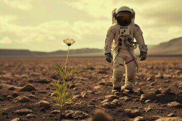 Wall Mural - The Martian Flower: Hope in Isolation