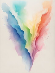 Wall Mural - abstract watercolor background with aurora