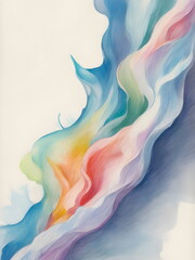 Wall Mural - abstract watercolor background with aurora