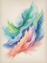 Wall Mural - abstract watercolor background with aurora