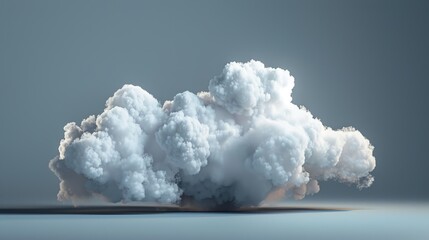 Wall Mural - cloud on grey background