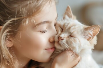 The Unbreakable Bond A Girl and Her Cat Share a Moment of Pure Trust and Affection, A Story of Unconditional Love and Loyal Companionship