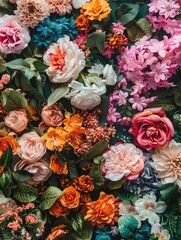 Wall Mural - Close-up of blooming flowers