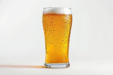 Poster - A glass of beer sitting on a table with no background or surrounding details