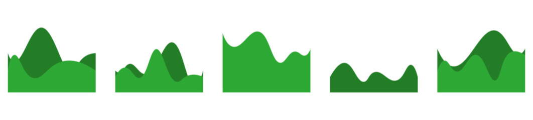 Wall Mural - card banner border wavy green abstract curve design vector