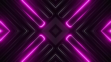 Wall Mural - 4K Abstract Pink Neon Light Background 1