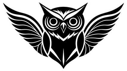 Poster - owl on white