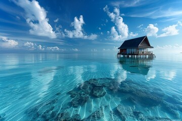 Poster - tropical island in the maldives