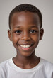 © jarntag - Portrait view of a regular happy smiling Central African Republic boy, ultra realistic, candid, social media, avatar image, plain solid background