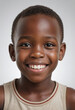 © jarntag - Portrait view of a regular happy smiling Congo boy, ultra realistic, candid, social media, avatar image, plain solid background