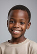 © jarntag - Portrait view of a regular happy smiling Congo boy, ultra realistic, candid, social media, avatar image, plain solid background